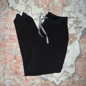 Figs High Waist Black Jogger Scrubs Small